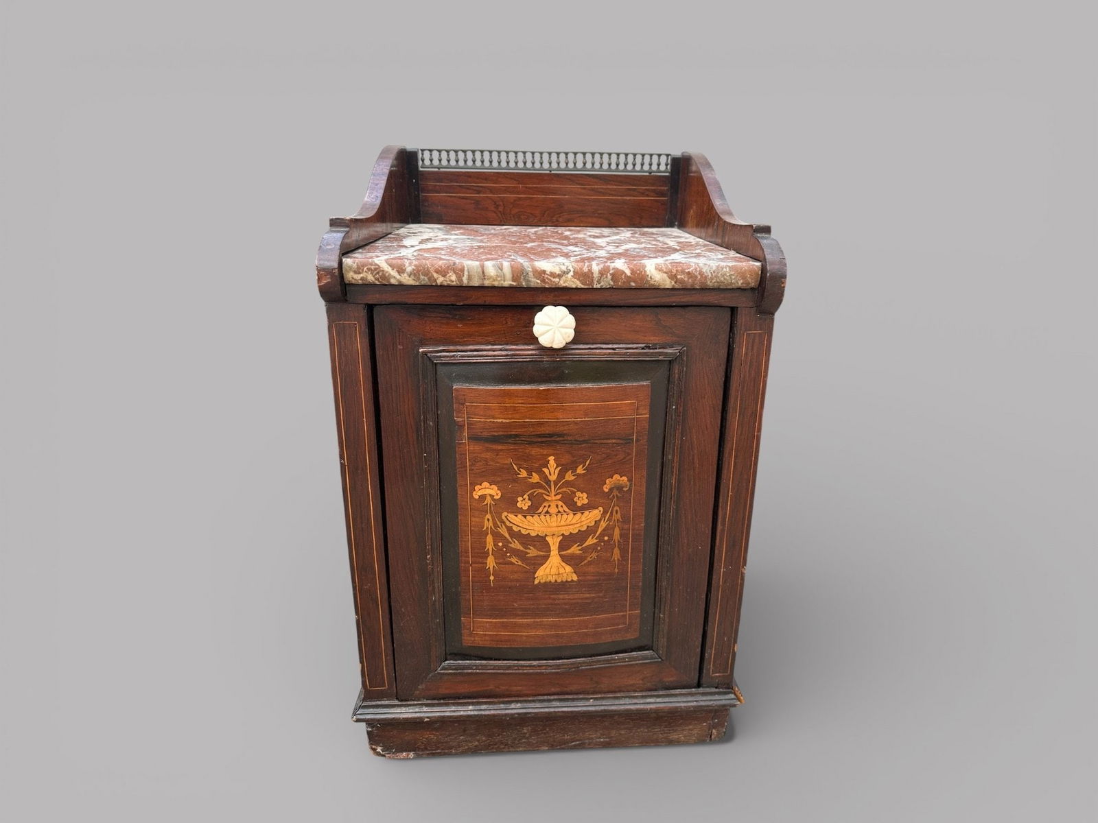 Edwardian Satinwood Inlaid Coal Scuttle (1 of 7)