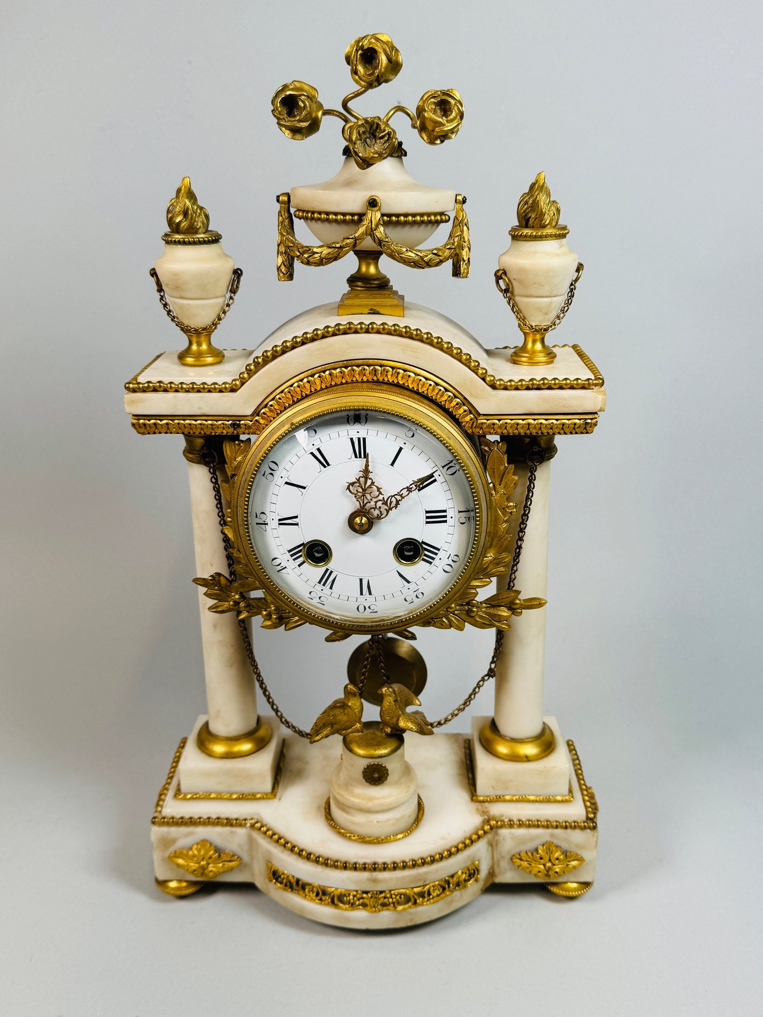 French Marble And Gilt Brass Mantel Clock, Late 19th Century (1 of 5)