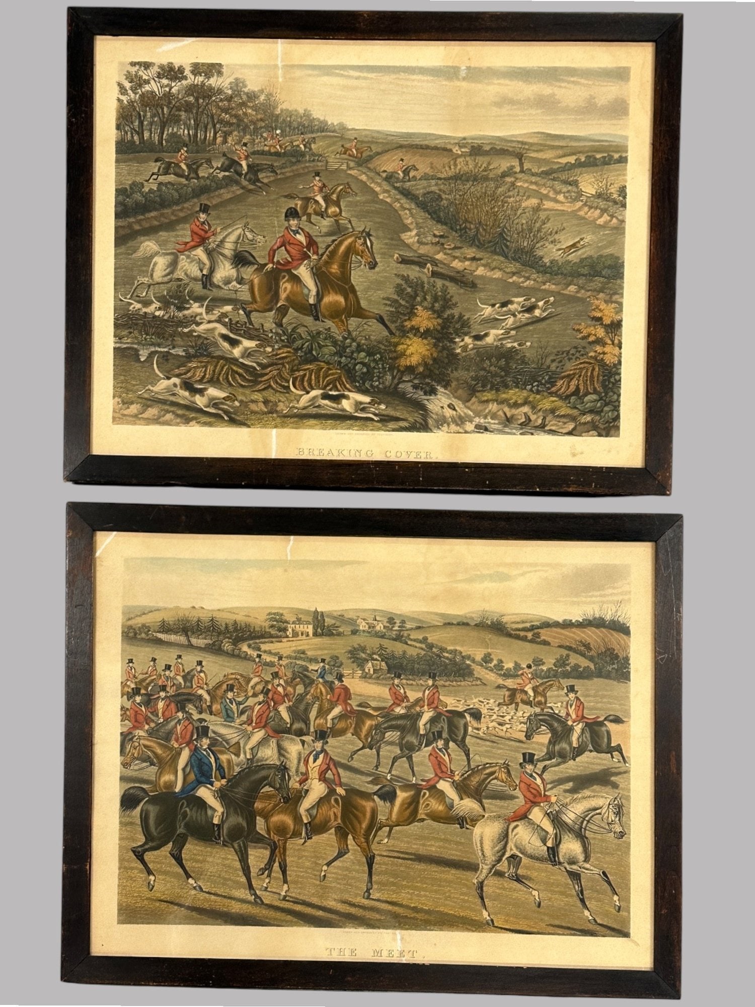 Charles Hunt (British, 1803-1877), Sporting Scene Colored Lithographs, C. Late 19th Century (2) (1 of 4)