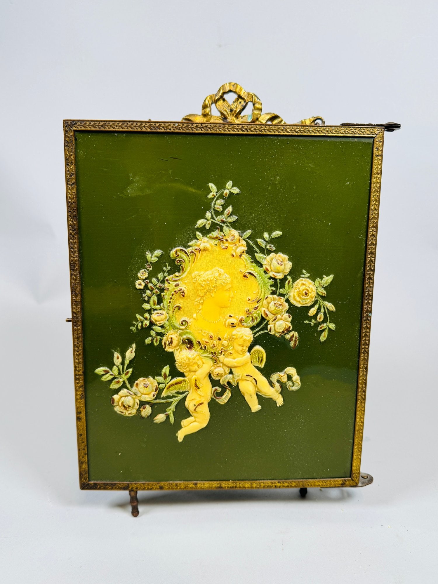 Victorian Celluloid Three Panel Vanity Mirror, Late 19th Century (1 of 5)