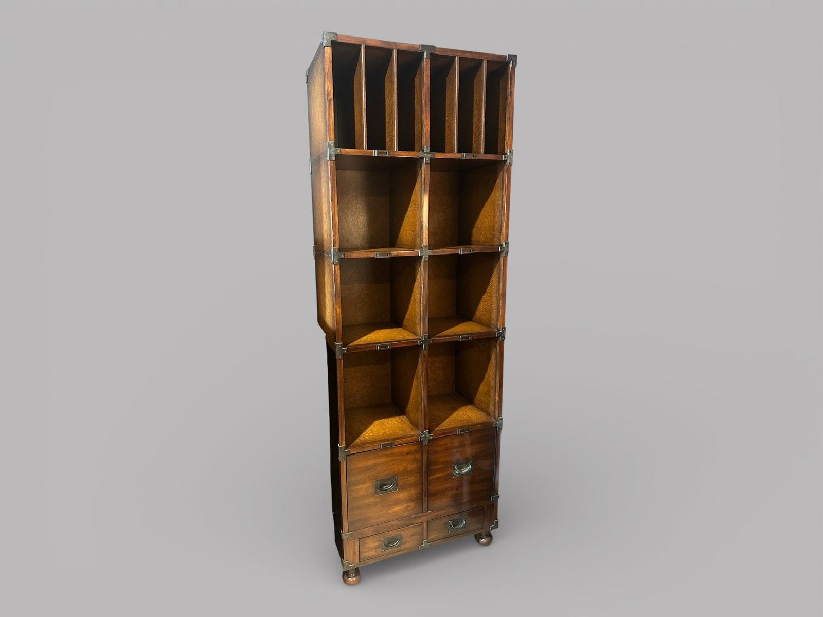 Theodore Alexander Mahogany And Leather Bookcase (1 of 3)