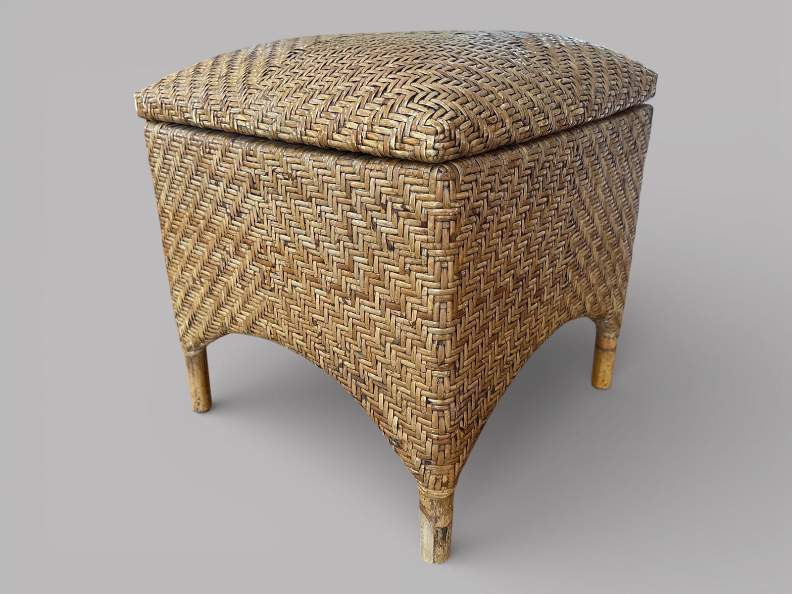Rattan Storage Ottoman (1 of 3)