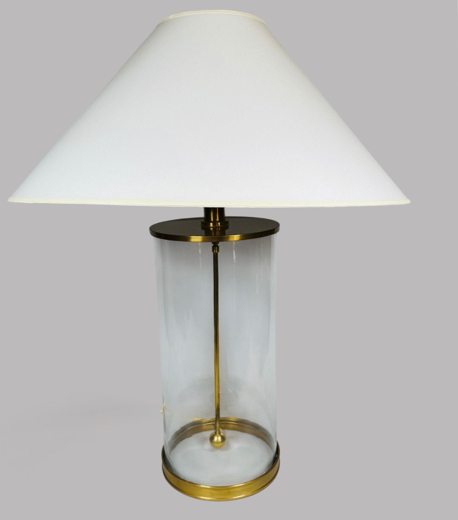 Ralph Lauren Home Glass And Brass Cylinder Modern Table Lamp (1 of 6)