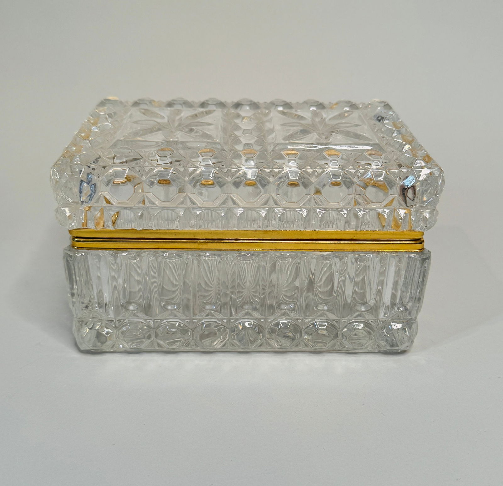 Vintage Crystal Dresser Box, Probably French (1 of 4)