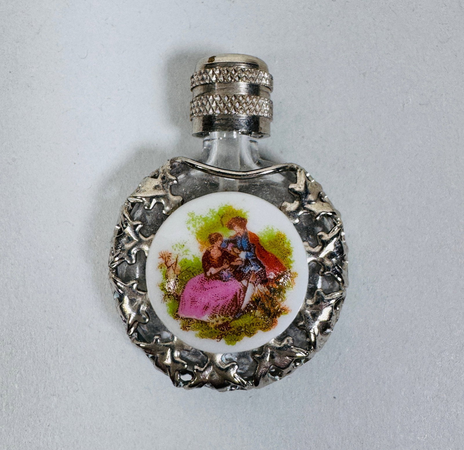 Limoges Minature Perfume Bottle: H: 1 1/2 inches