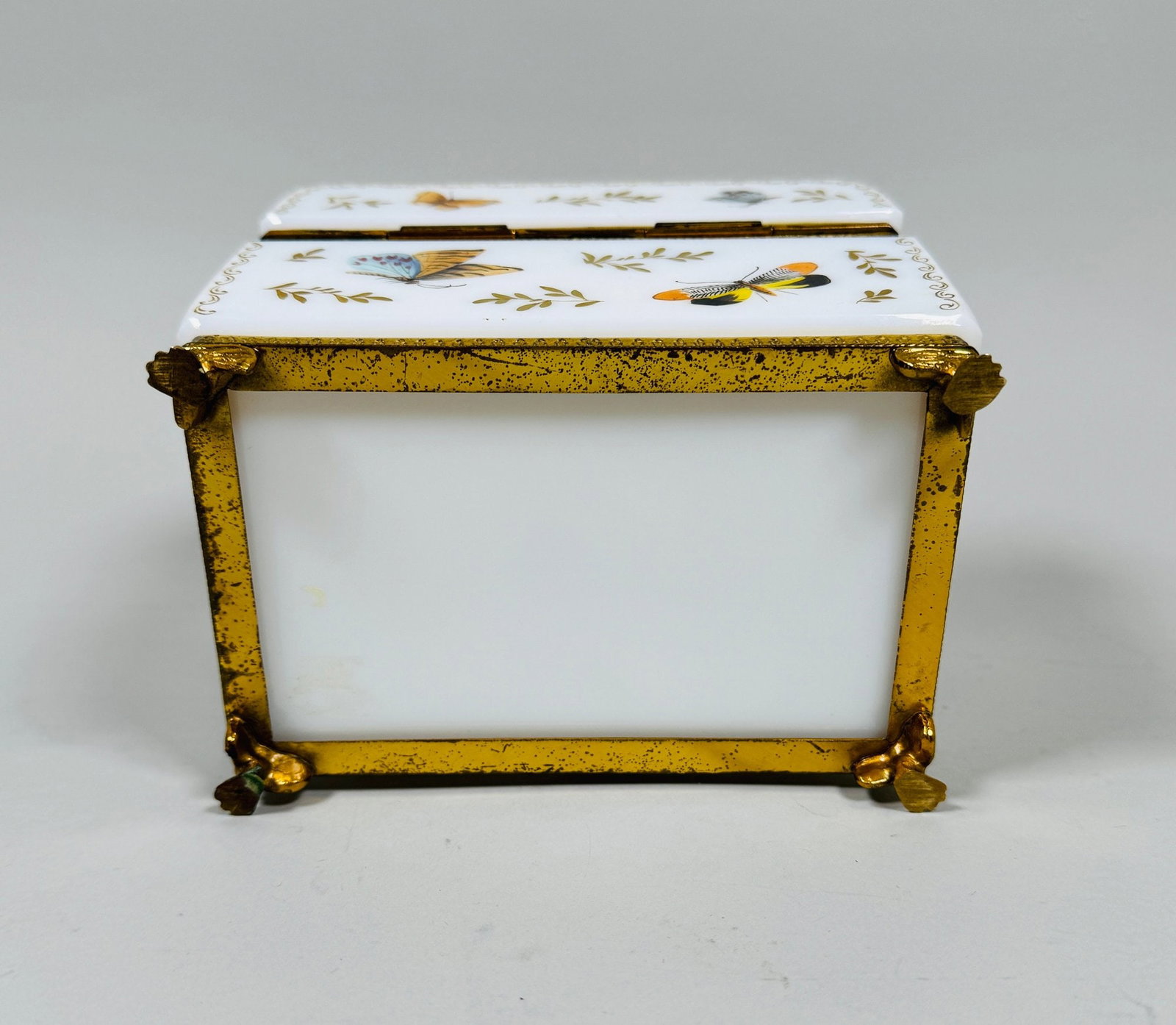 R. Noirot (French) Opaline Casket, Hand Painted And Ormolu Mounted, Early-mid 20th Century - 5