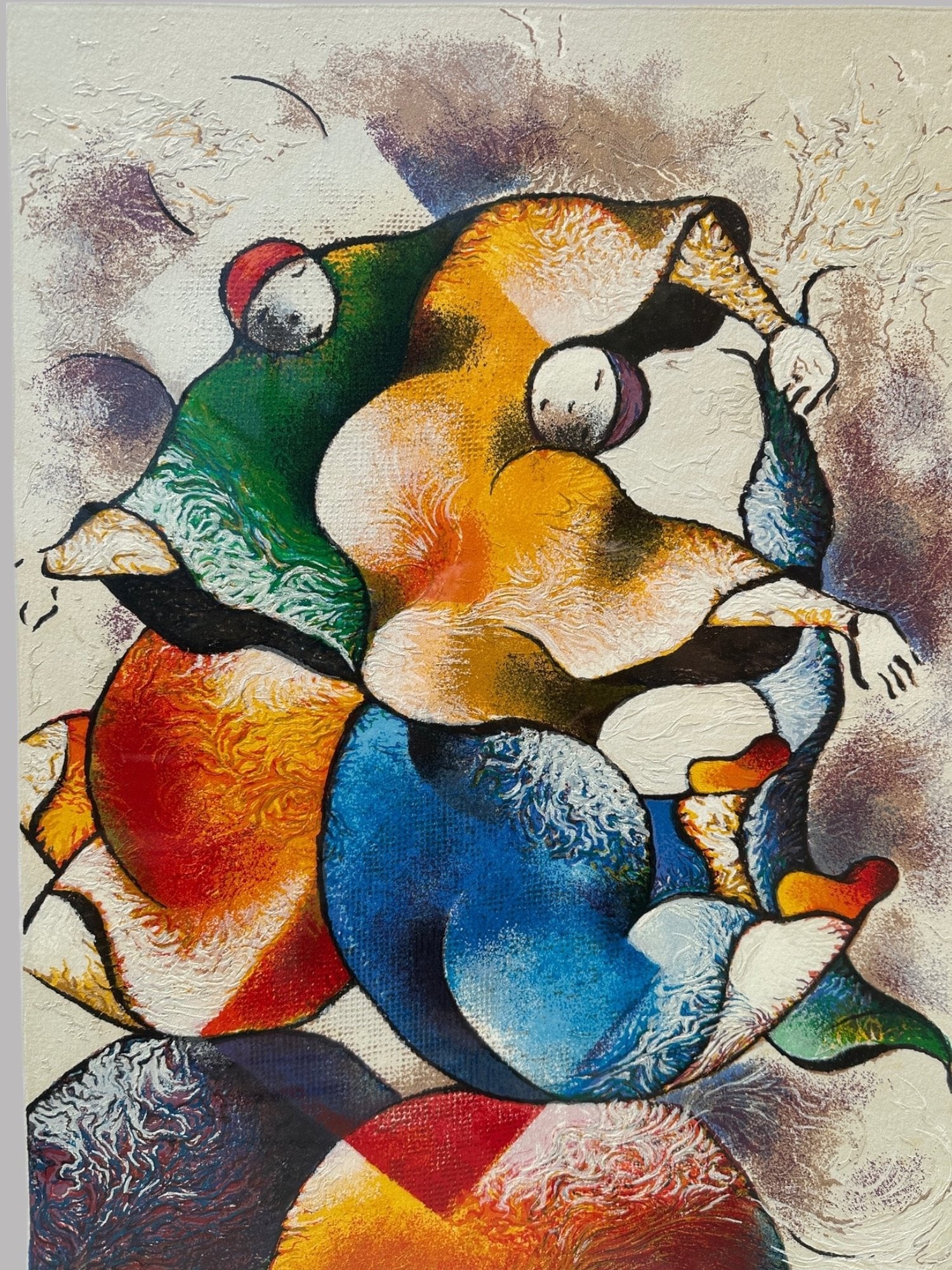 David Schluss (Israeli/American, B. 1943) Dancing Figures, Screen Print On Paper (1 of 3)