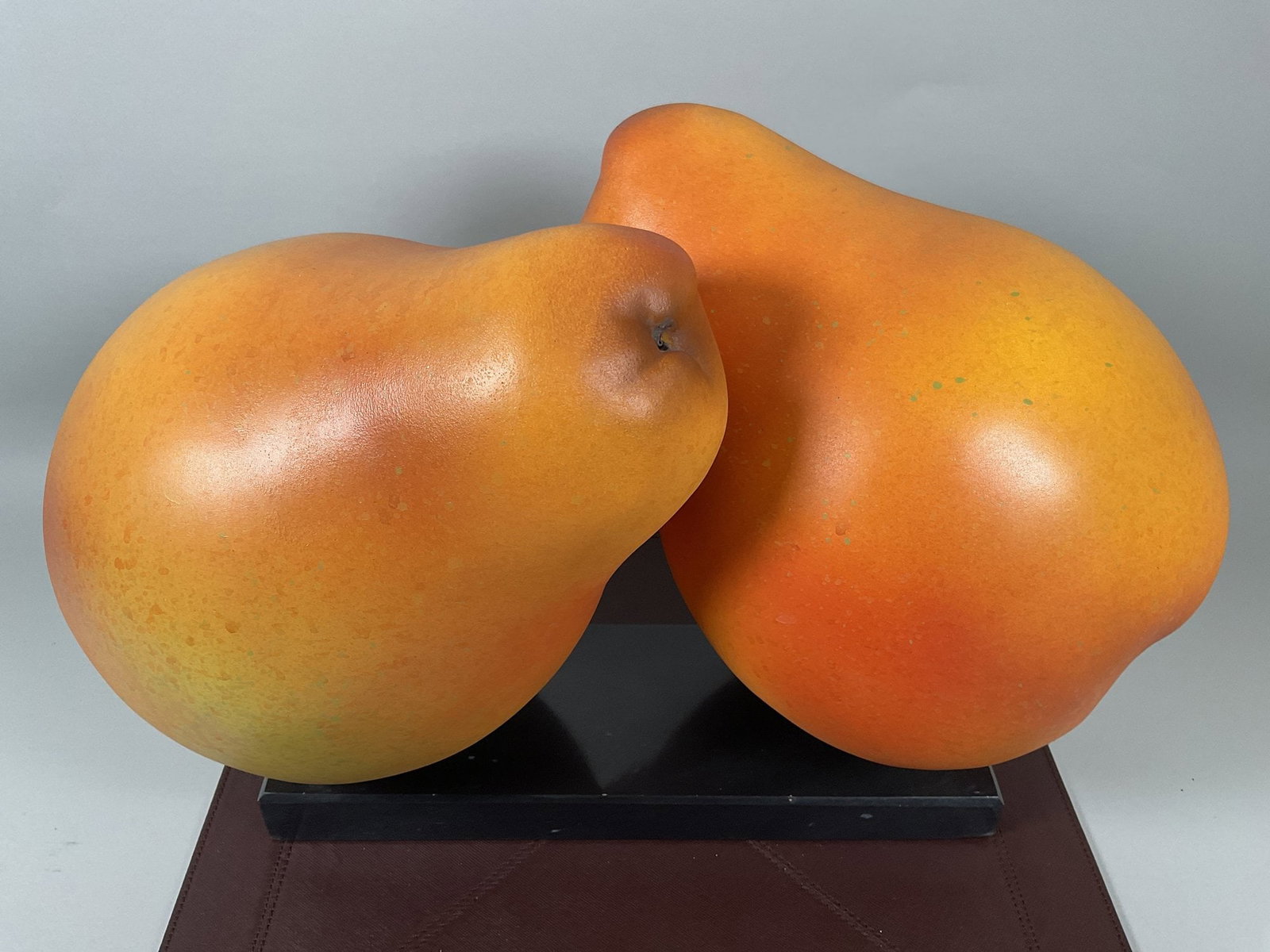 Marc Sijan, (American, 20th Century) D'Anjou Pear, Glazed Ceramic Sculpture: signed with stamp at underside of each pear H: 11 x w: 18 x d: 9 inches (overall)
