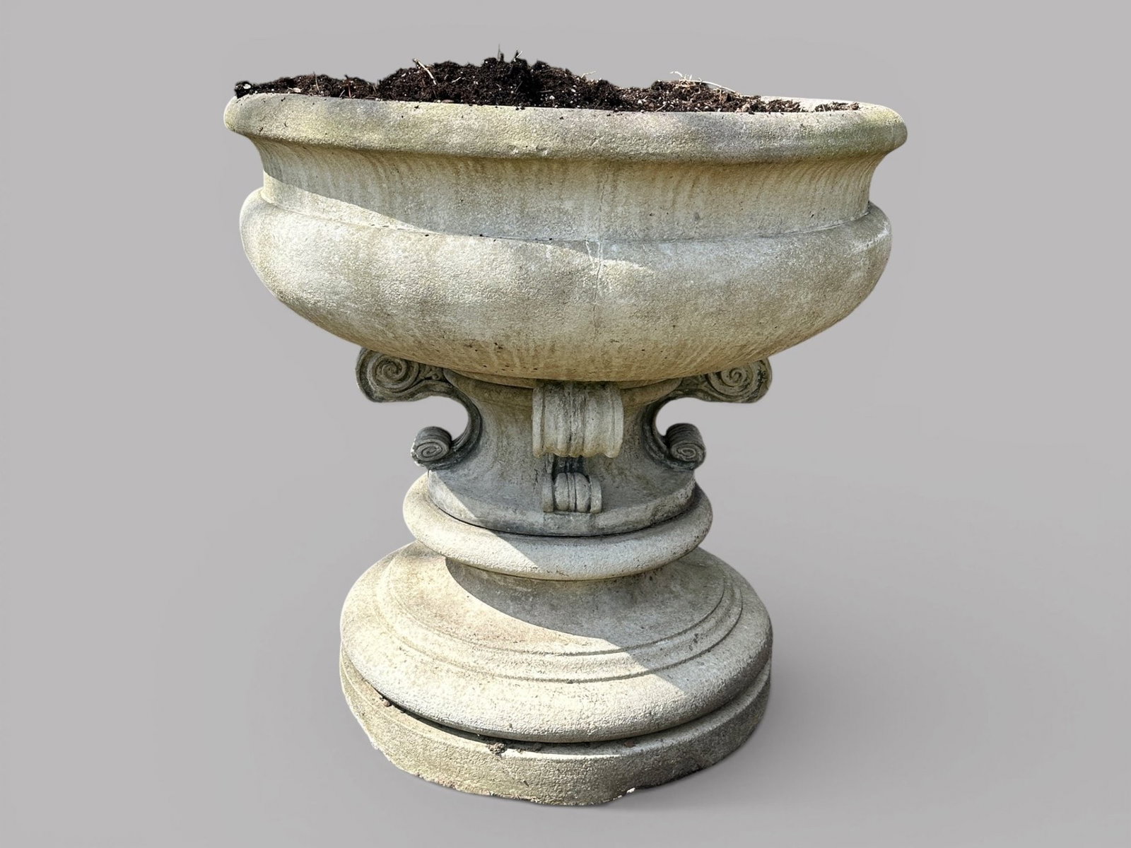 Monumental Neoclassical Style Cast Stone Garden Urn (1 of 3)