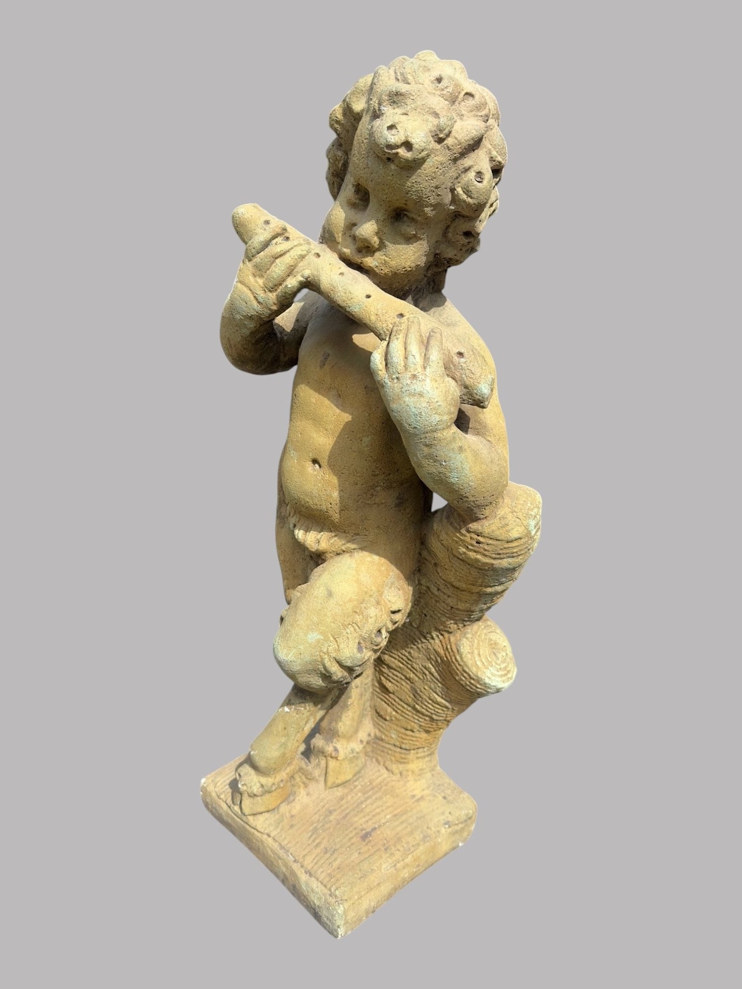 Cast Stone Figural Satyr Garden Ornament (1 of 3)