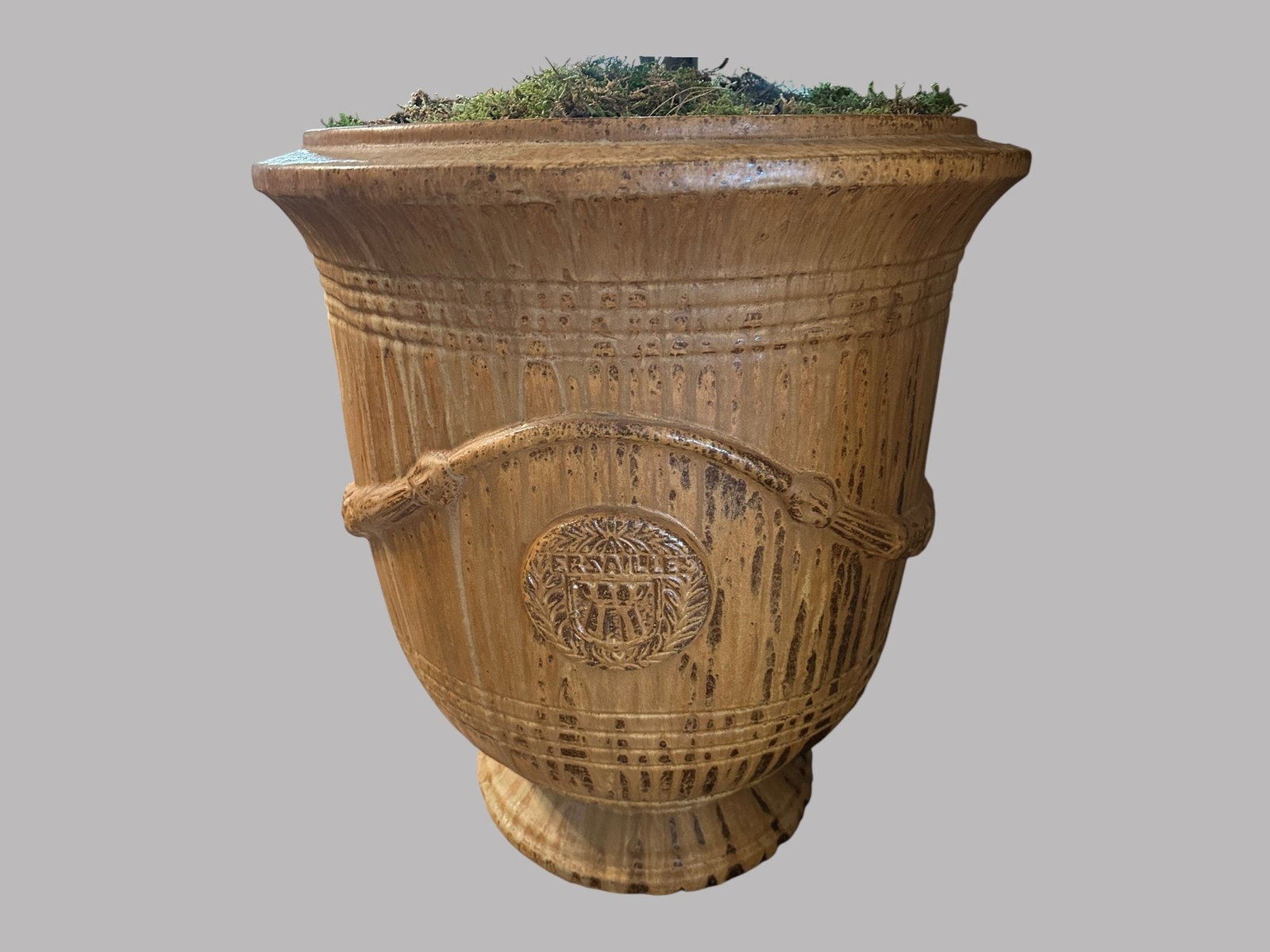 French Anduze Monumental Neoclassical Style Glazed Ceramic Urn (1 of 1)