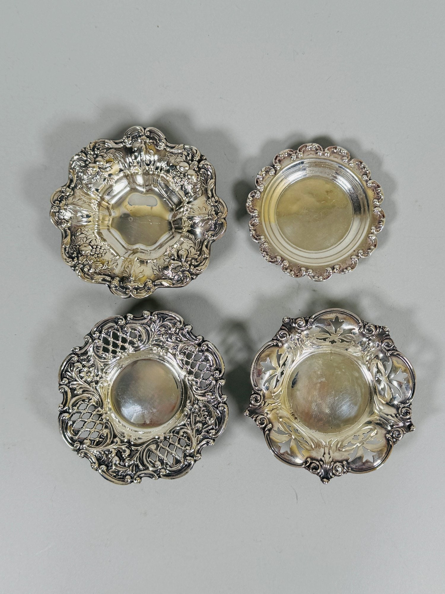 Collection Of Sterling Silver Individual Nut Dishes (4) (1 of 5)