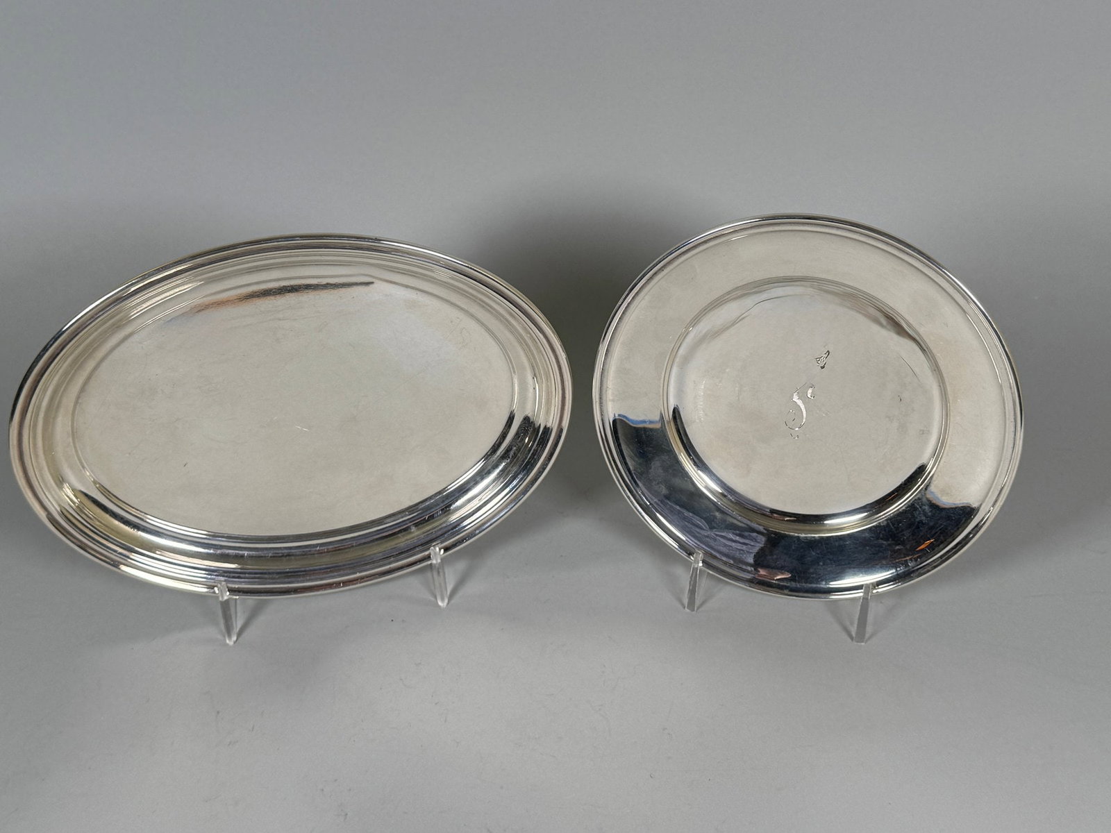 A Gorham Sterling Silver Bread Plate And An International Sterling Silver Lord Saybrook Tray (2) (1 of 8)