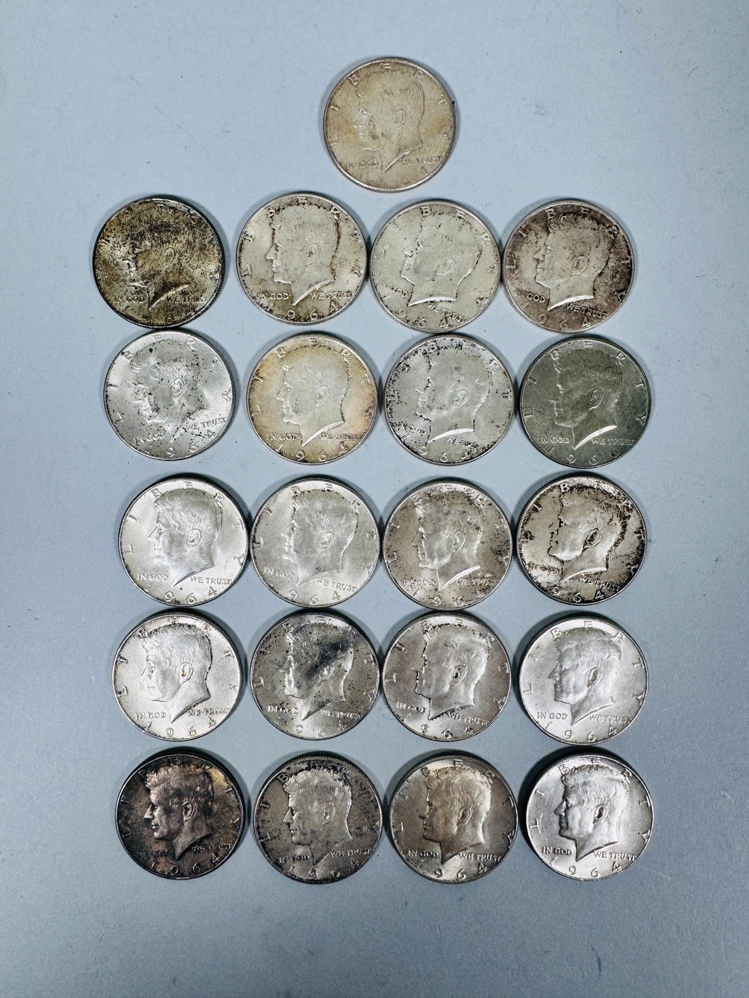 Collection Of 1964 United States Kennedy Half Dollar Silver Coins (21) (1 of 3)