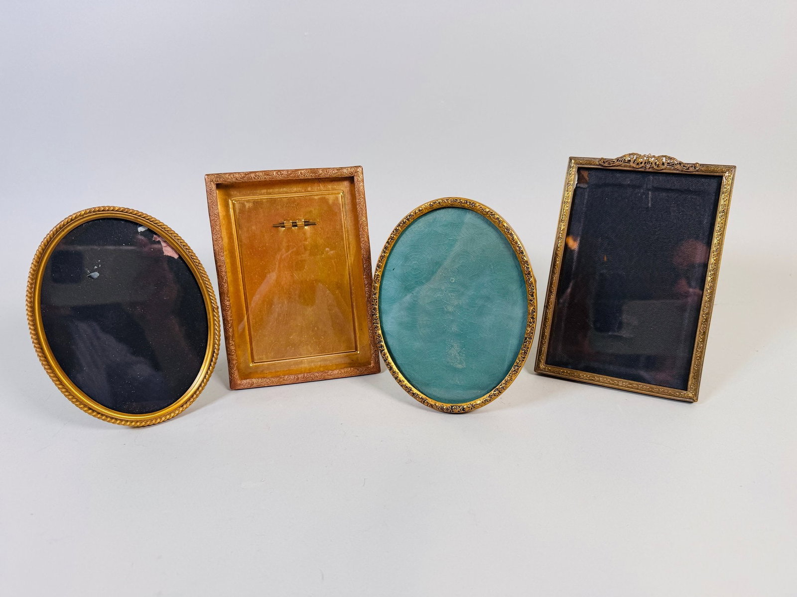 Collection Of Neoclassical Style Antique Gilt And Gold Tone Metal Picture Frames (4) (1 of 6)