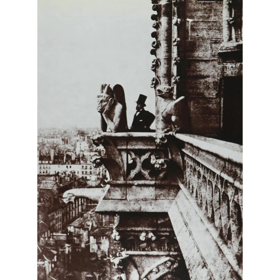 CHARLES NEGRE - Le Stryge, Notre Dame, 1853: Le Stryge, Notre Dame, 1853Photo-litho, c. later 20th c.Dimensions: 13.5 x 10 inchesWork is mounted