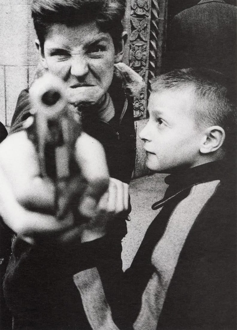 WILLIAM KLEIN - Broadway, 1954: Broadway, 1954Photo-litho, c. 1990'sDimensions: 6.1 x 8.4 inchesWork is mounted