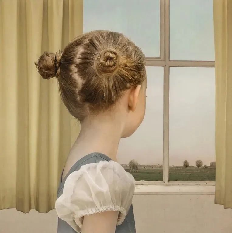 Loretta Lux - At the Window, 2004: At the Window, 2004Photo-lithoDimensions: 7.4 x 7.5 inchesWork is mounted