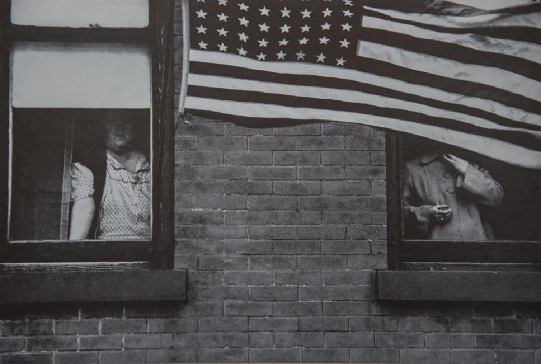 Robert Frank - Parade, Hoboken, New Jersey, 1955: Parade, Hoboken, New Jersey, 1955Photo-litho, late 20th c.Dimensions: 8.75 x 5.75 inchesWork is mounted