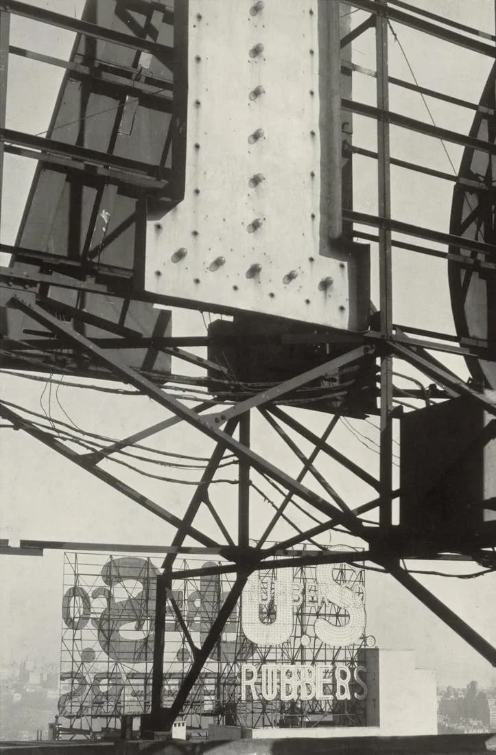 Walker Evans - Manhattan U.S. Rubber Sign, 1928: Manhattan U.S. Rubber Sign, 1928Photo-litho, c. late 20th c.Dimensions: 6.9 x 10.6 inchesWork is mounted