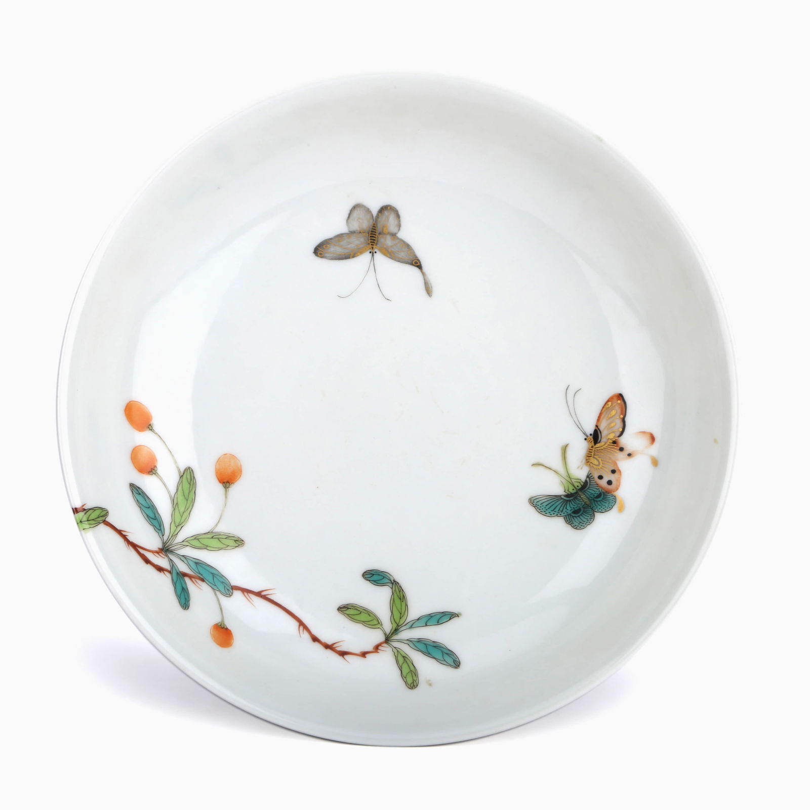 A WUCAI BUTTERFLY PLATE (1 of 12)