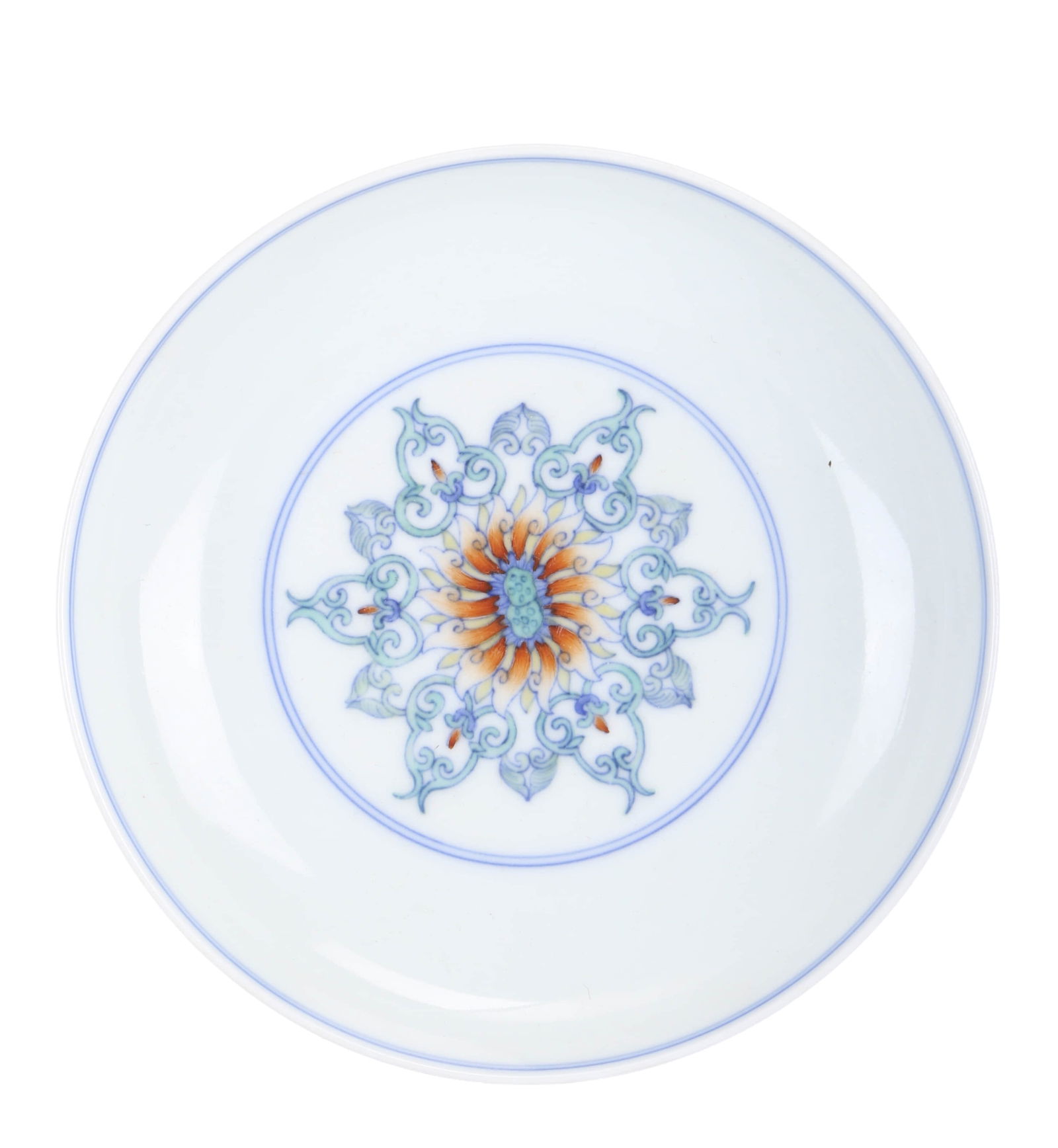 A DOUCAI FLORAL DISH (1 of 8)
