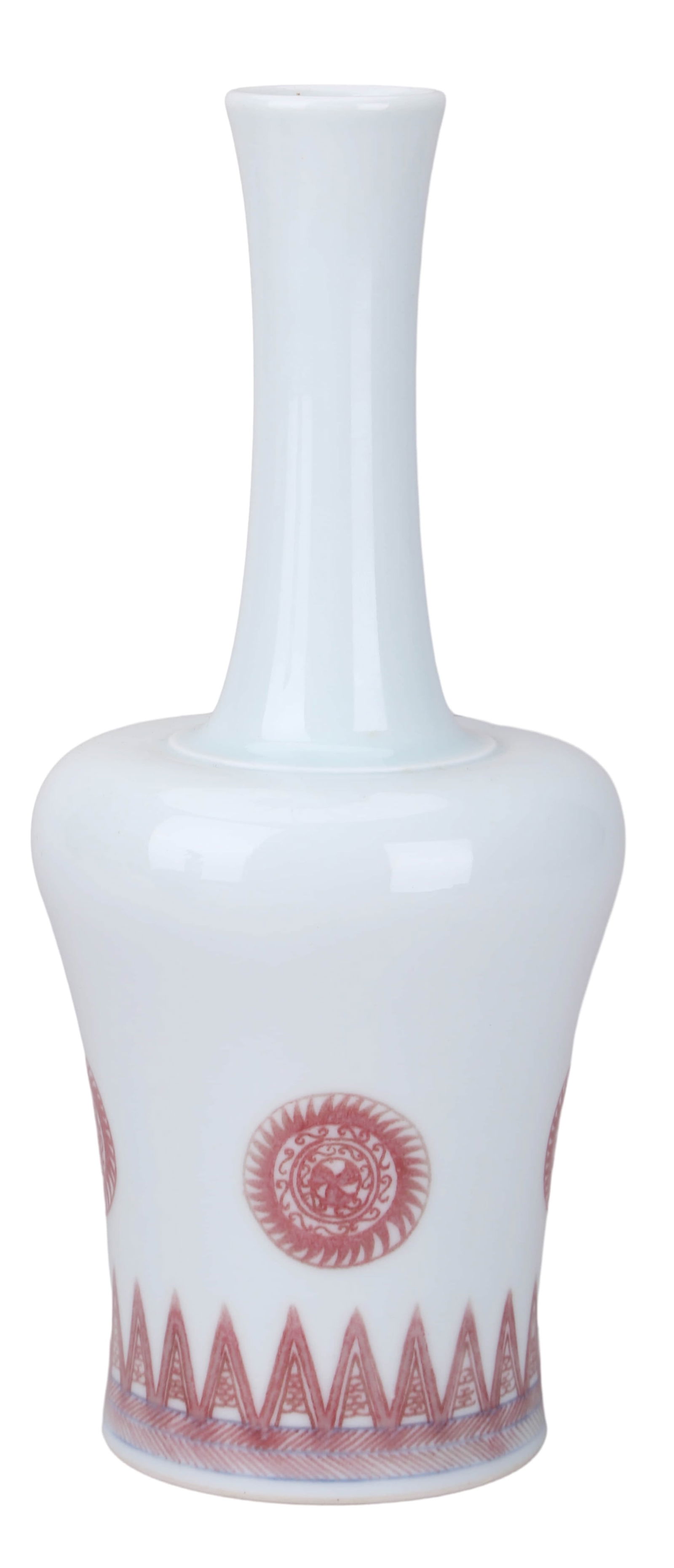 A COPPER-RED GLAZED 'FLORAL' BELL-SHAPED VASE (1 of 3)