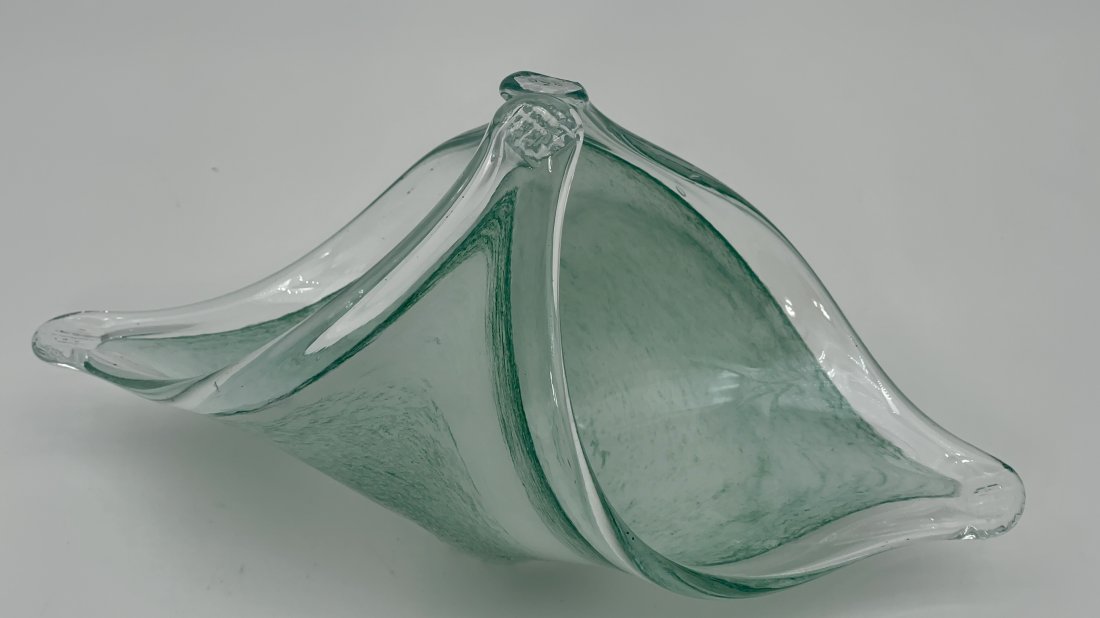 Blown Glass Art Glass Basket I Glass Trinket I Blownglass I Centerpiece I Blown Glass Vase: This stylish blown glass basket will be the perfect addition to any home, space, or even as a nostalgic gift.Shipping fee category: ShipB= $30 CAD for USA & CANADA ONLY