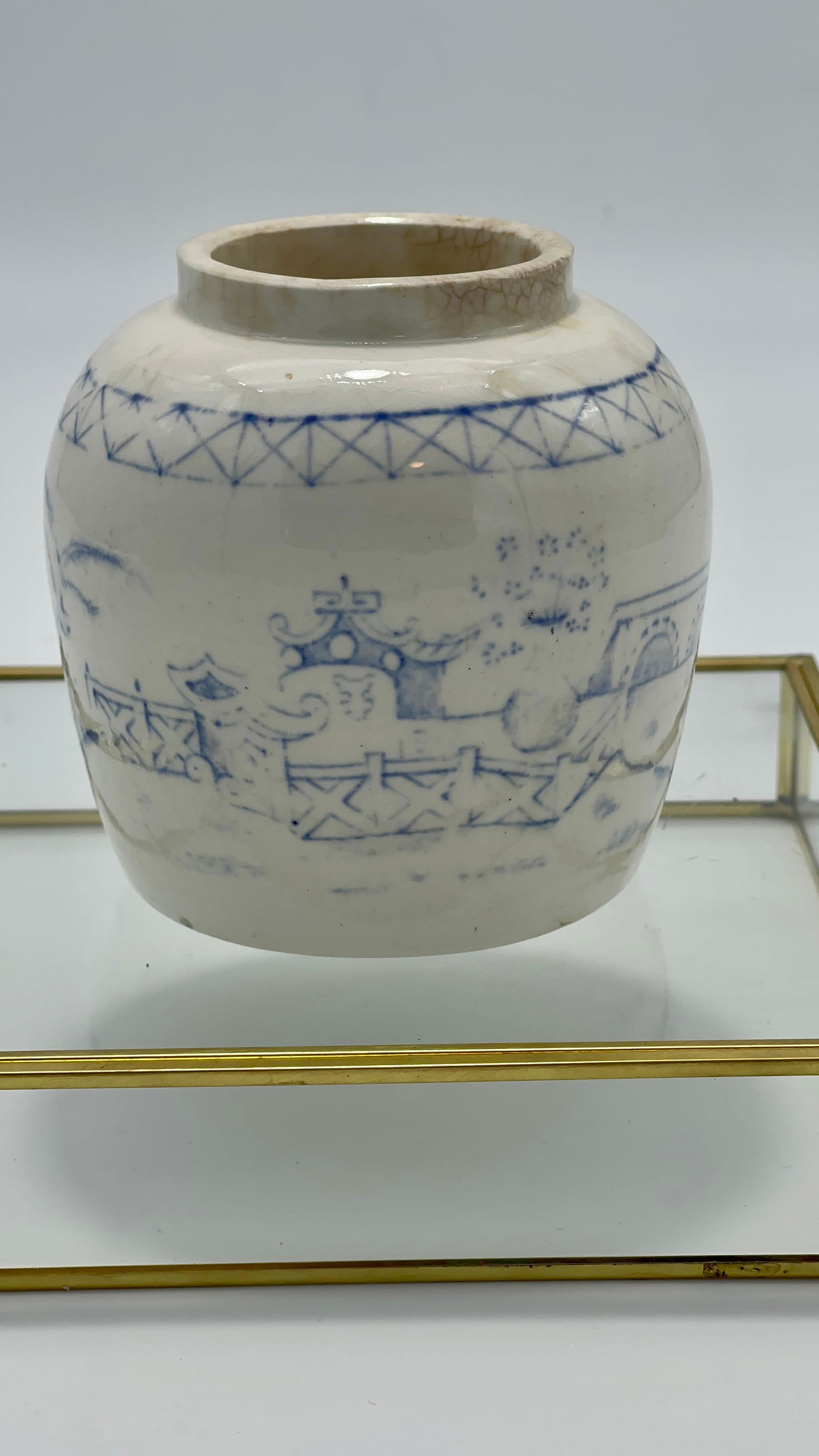 Antique Chinese Ginger Jar I Vintage ginger jar I Blue and white landscape ginger jar I antique jar (1 of 18)