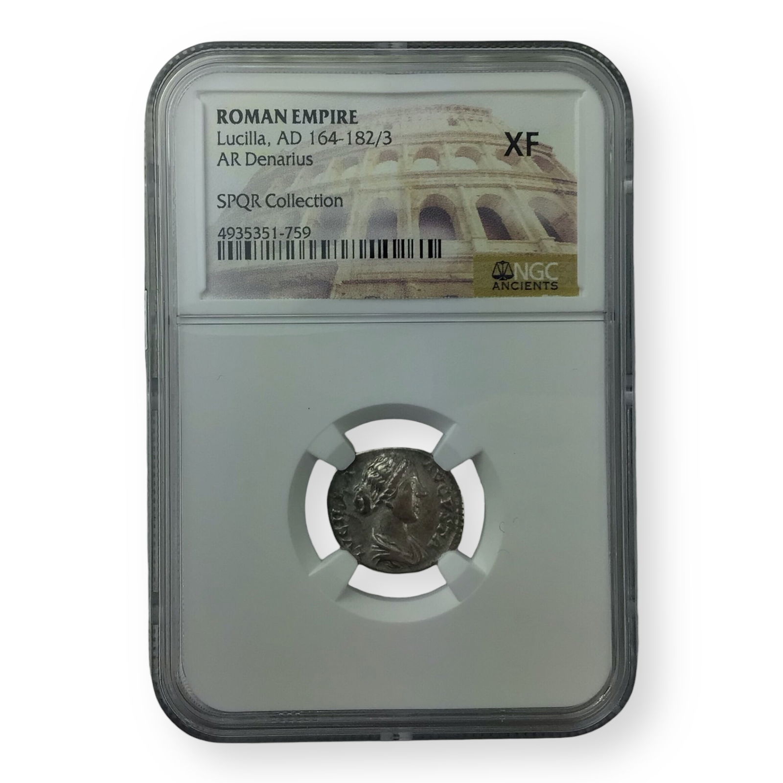 Roman Empire AR Denarius - AD 164-182/3 Graded XF (1 of 8)