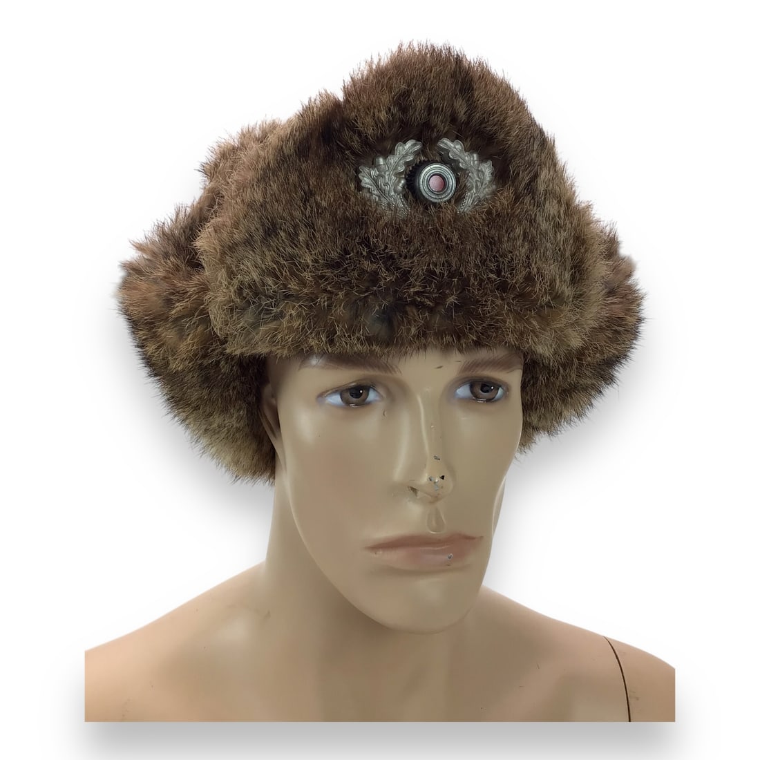German WW2 Wehrmacht Heer Eastern Front Winter Fur Hat stamped 1943 Made in Berlin (1 of 6)