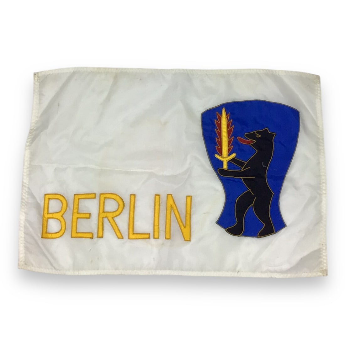 U.S. Post-WW2 Berlin Emblem Flag with Bear and Flaming Sword (1 of 11)