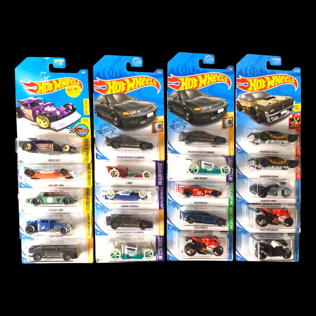 Lot of 20 Hot Wheels Cars and Motorcycles - Sealed: This assorted collection features 20 factory-sealed Hot Wheels vehicles, including a mix of cars and motorcycles across various series. Expect everything from tuned-up street racers to high-octane bik