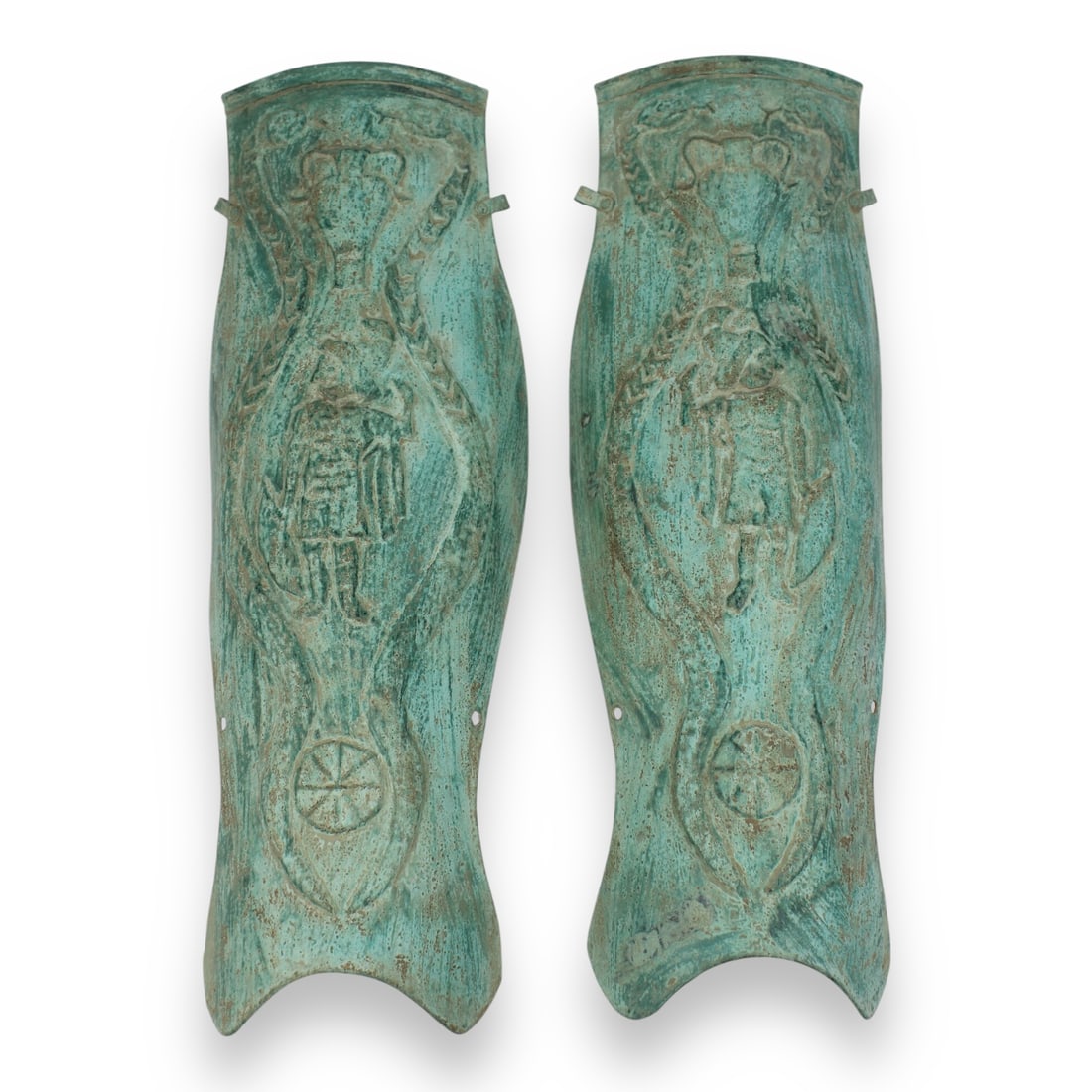 Rare Roman Soldier or Gladiator Bronze Leg Guards 1-3rd Century A.D. (1 of 13)