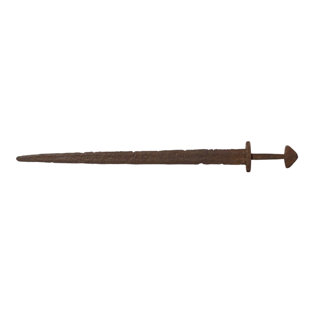 Battle Worn Crusader-Era Arming Sword, Brazil-Nut Pommel, Iron Blade (c. 1080-1220 AD) (1 of 8)