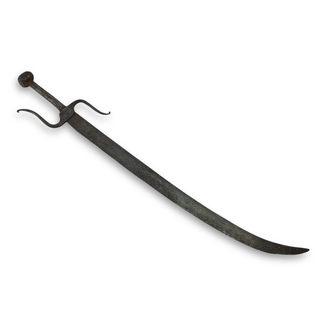 European Falchion Sword - 16th Century Ground Find FULLY RESTORED!: This rare 16th-century European falchion is a ground-dug battlefield recovery, preserved in stable iron with signs of age and burial oxidation. The blade follows the characteristic falchion profile; b