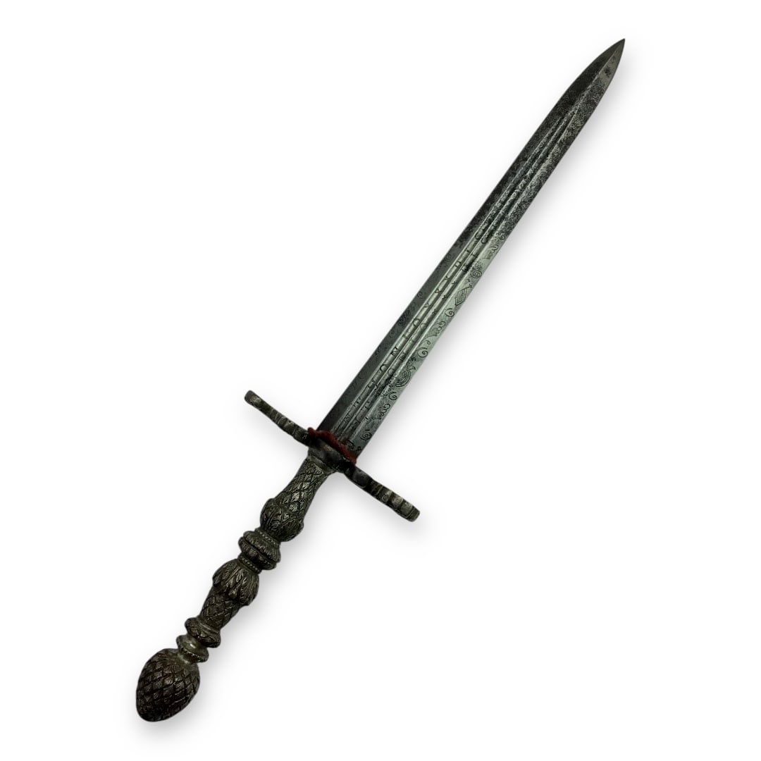 Italian Silver Stiletto - 17th-18th Century, Double Fuller, Engraved Blade (1 of 15)