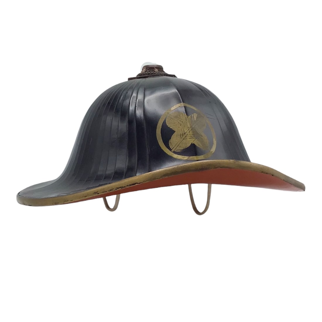 Japanese Late Edo Period Samurai Jingasa Kabuto Hat with Family Mon (1 of 20)