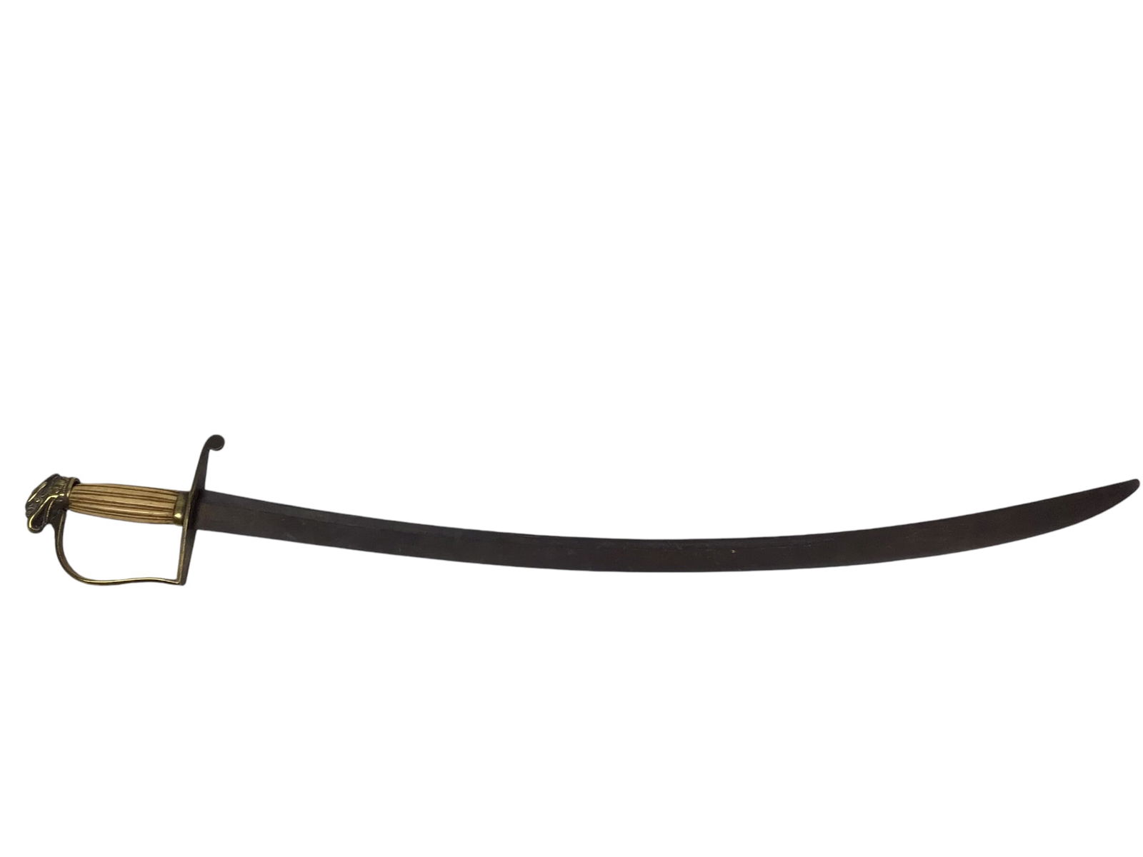 Revolutionary War U.S. Eagle Head Sword Brass Guard with Reeded Bone Grip (1 of 4)