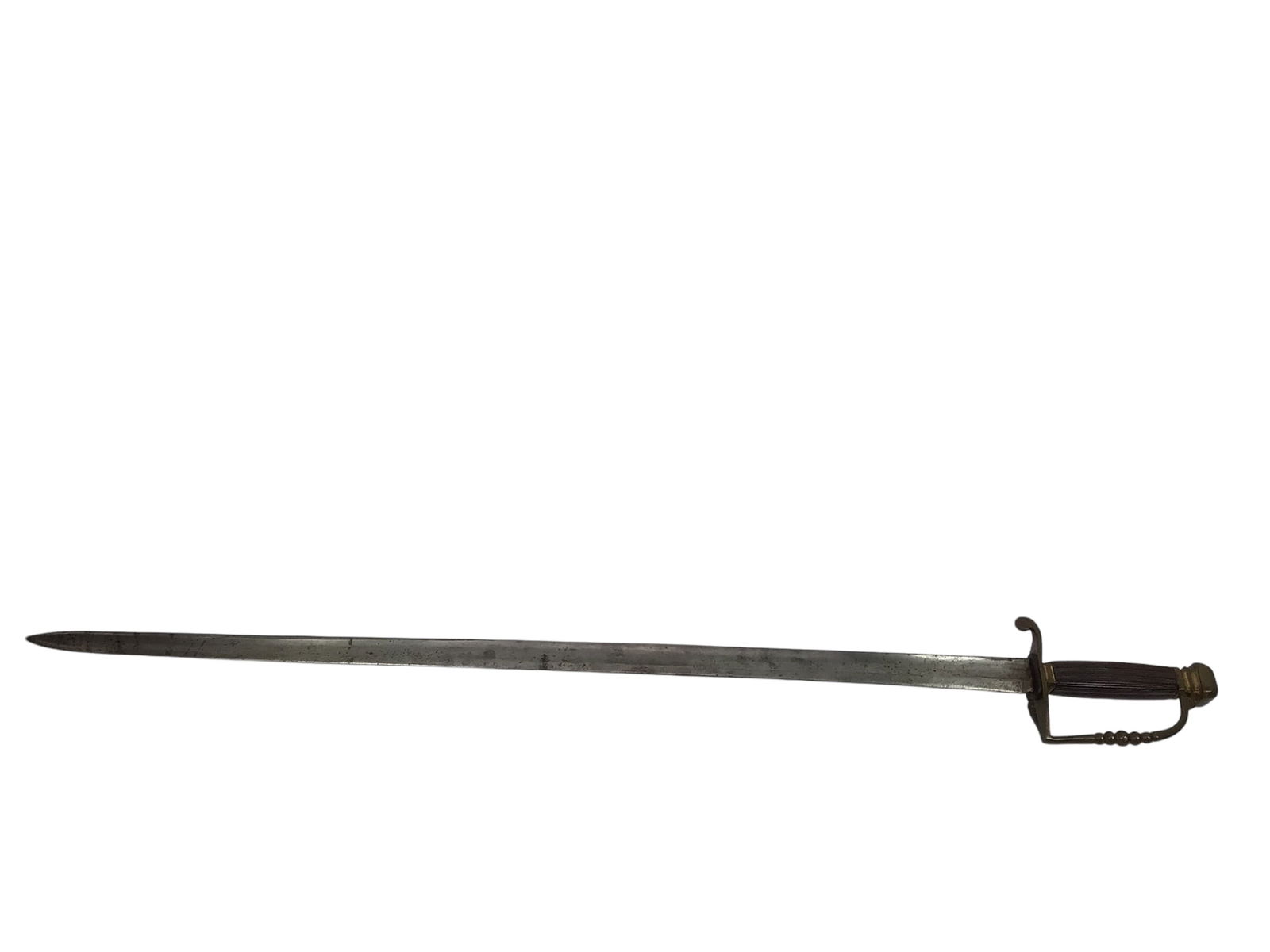 U.S. Revolutionary War Infantry Officer Spadroon Brass Hilt Sword 1790-1800 Stamped Blade (1 of 7)