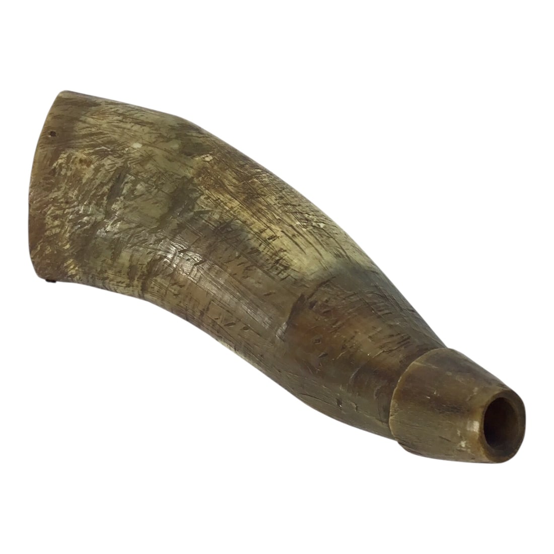 US or European Scrimshaw Powder Horn Continental War Period 18th Century (1 of 7)