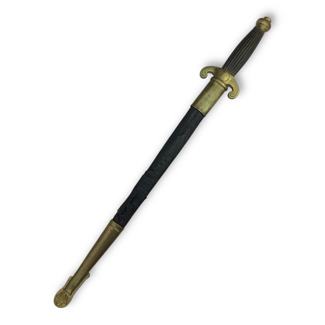 French Naval Administration Dirk - Model 1860, 3rd Empire Era, Ebony Grip, Original Scabbard (1 of 16)