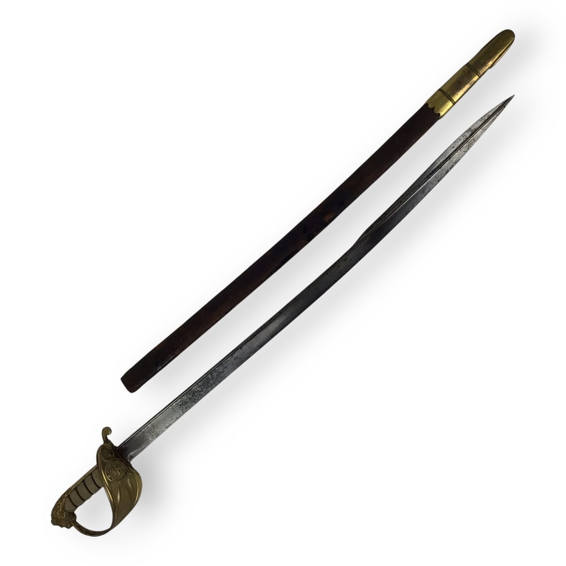 Rare British 1827 George IV Royal Navy Officer Knight Order of the Garter Fighting Quill Point Sword (1 of 16)