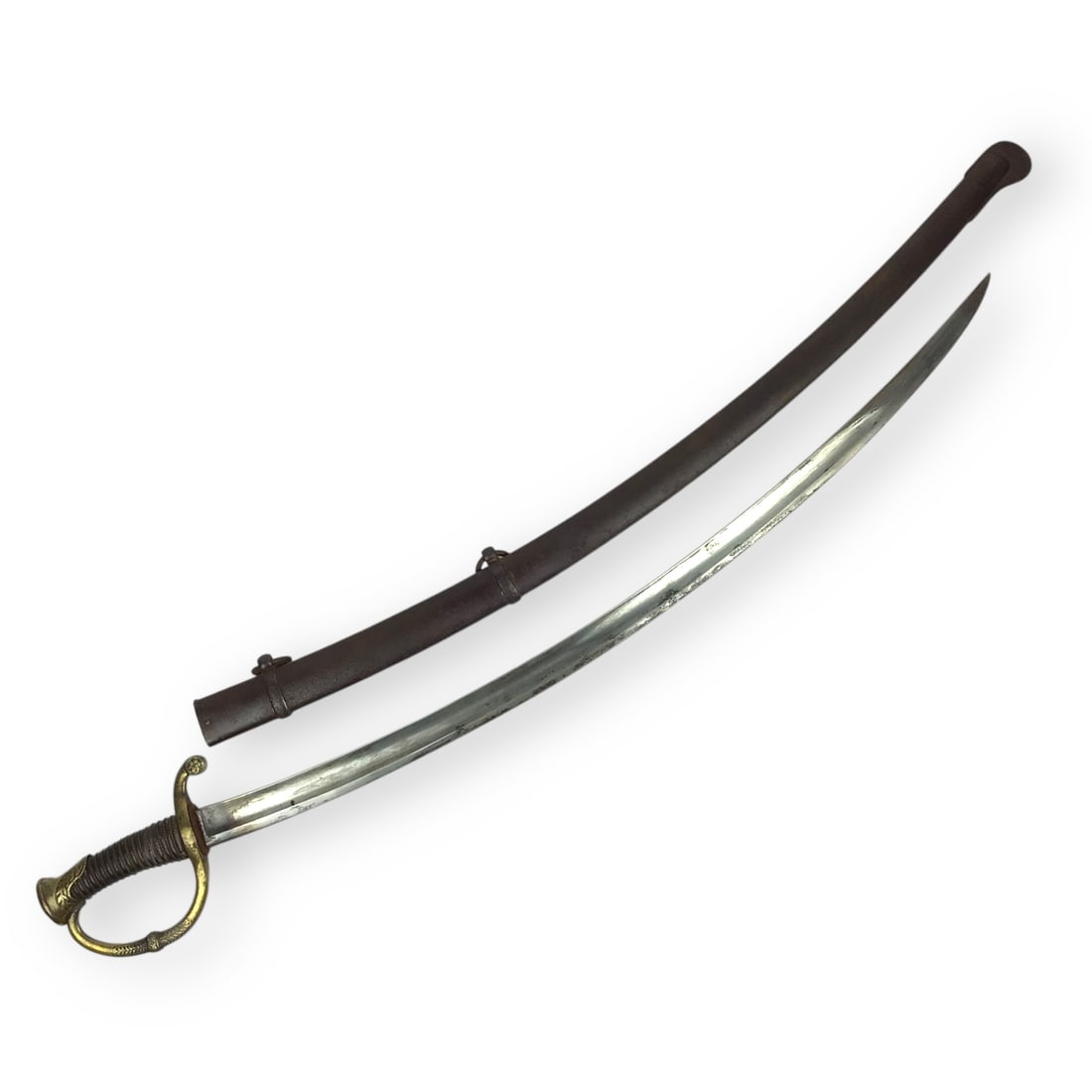 Rare Mounted Cannonier Officer's Saber Model 1829 w/ Engraving "Sabre De Officer De Cannonier Monte" (1 of 13)