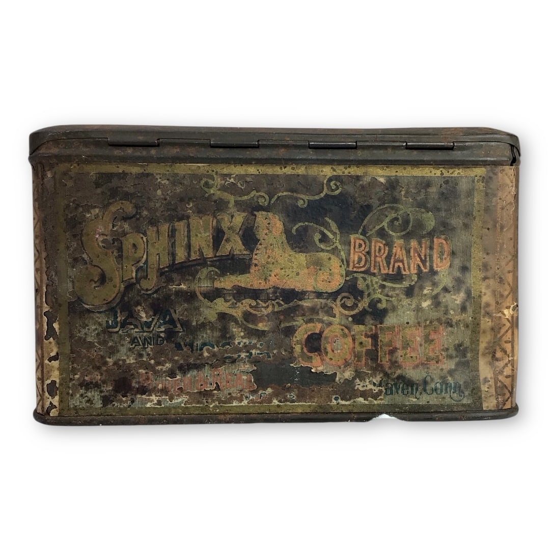 Antique Sphinx Brand Java and Mocha Coffee Tin Grinder (1 of 10)
