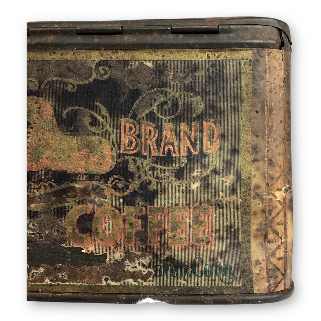 Antique Sphinx Brand Java and Mocha Coffee Tin Grinder - 8