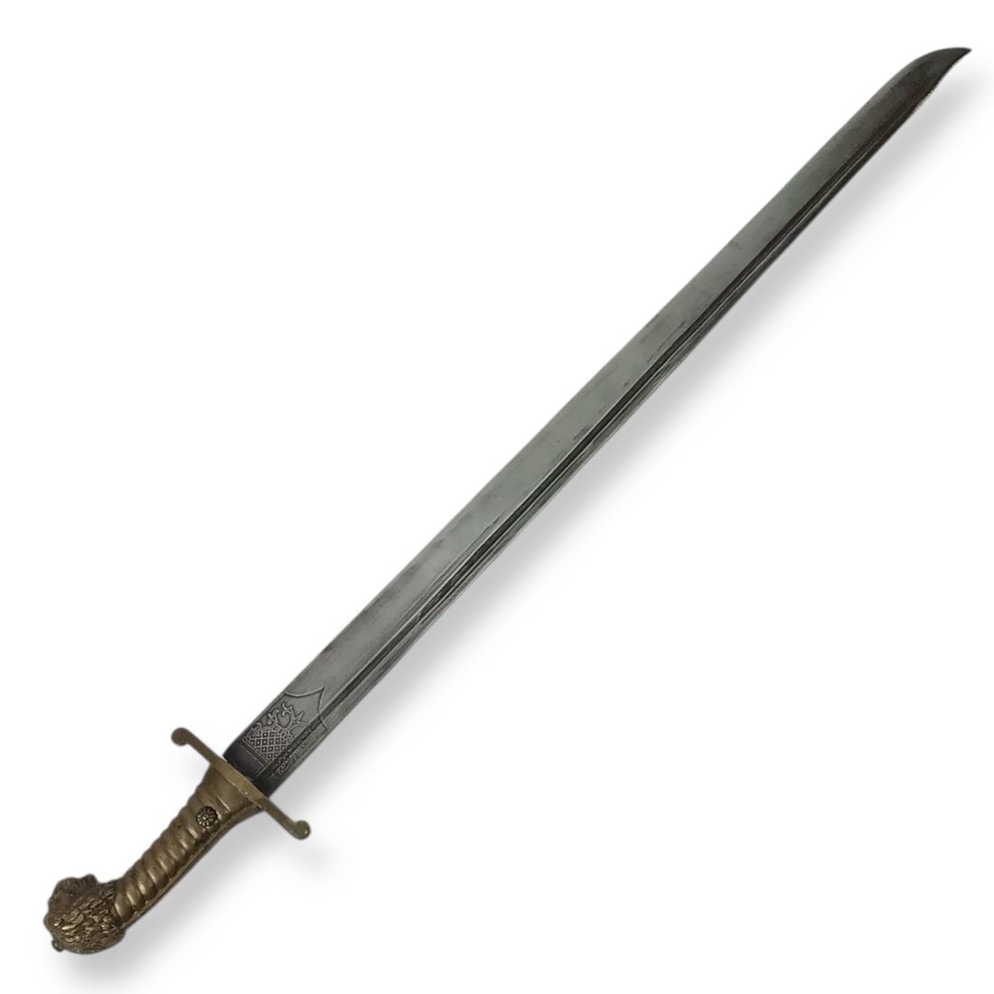 Bavarian 19th Century Artillery Sword Heavy Pattern No Scabbard (1 of 15)