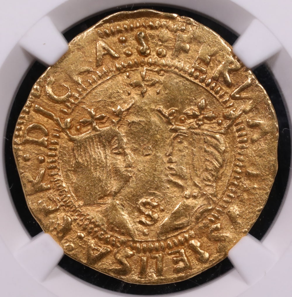 1476–1516 Spain 2 Escudos – Ferdinand & Isabella | Seville Mint | NGC MS62 (1 of 4)