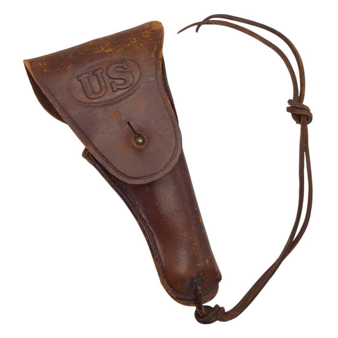 U.S. WWII Leather Pistol Holster | Marked "Sears 1942" & "U.S." (1 of 7)