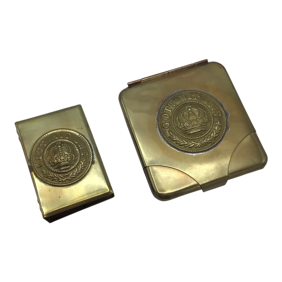 Imperial German & WW1 Trench Art Cigarette and Match Safe Grouping (1 of 3)